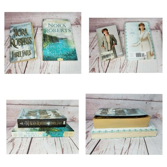 Nora Roberts Three Fates & Island Of Glass Paper Back Books - Picture 1 of 5